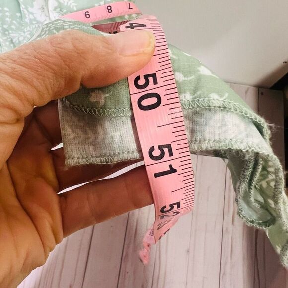 Light Green Cream Floral Tiered Maxi Dress - Picture 3 of 11